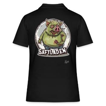 Le cochon zombie dans le magasin de jus - Polo Femme - noir - Dos - Ailine (174cm)