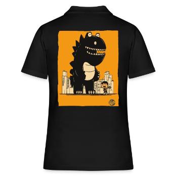 Le sympathique monstre Kaiju - Polo Femme - noir - Dos - Ailine (174cm)
