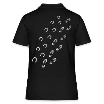 Chevaux pistes humain piste cavalier cavalier - Polo Femme - noir - Dos - Ailine (174cm)