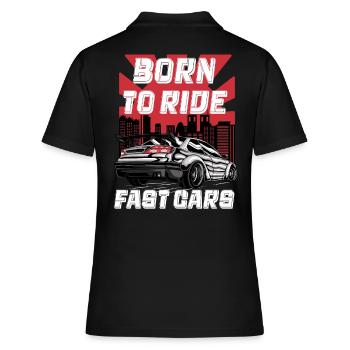 Born To Ride Fast Cars - Polo Femme - noir - Dos - Ailine (174cm)