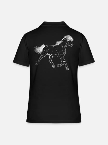 Pferd Fohlen - Frauen Polo Shirt - Schwarz