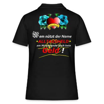 Krankenschwester Alltagsheld - Frauen Polo Shirt - Schwarz - Hinten - Ailine (174cm)