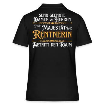 Ihre Majestät die Rentnerin Rente Spruch Pension - Frauen Polo Shirt - Schwarz - Hinten - Ailine (174cm)