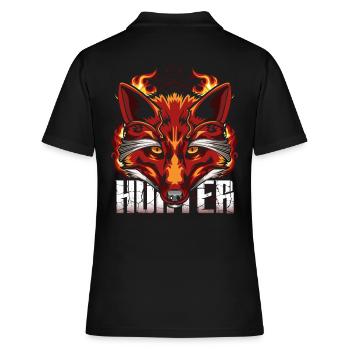 Cool hunter Fox Wilderness - Women's Polo Shirt - black - Back - Ailine (174cm)