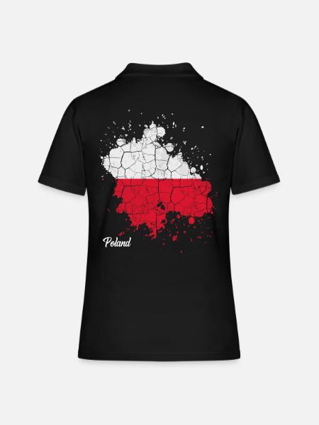 Pologne - Polo Femme - noir