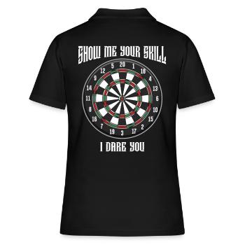 Dart - Frauen Polo Shirt - Schwarz - Hinten - Ailine (174cm)