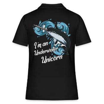 Narwals - Frauen Polo Shirt - Schwarz - Hinten - Ailine (174cm)