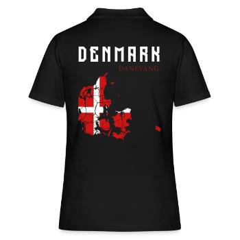 Dänemark - Frauen Polo Shirt - Schwarz - Hinten - Ailine (174cm)