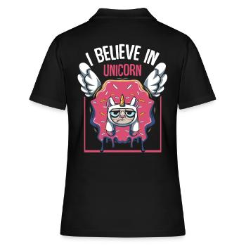 donut - Women's Polo Shirt - black - Back - Ailine (174cm)