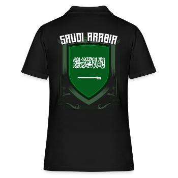 Saudi-Arabien - Frauen Polo Shirt - Schwarz - Hinten - Ailine (174cm)