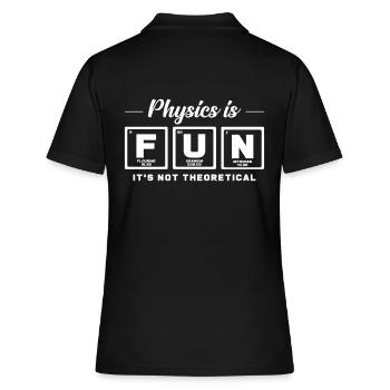 physics - Women's Polo Shirt - black - Back - Ailine (174cm)