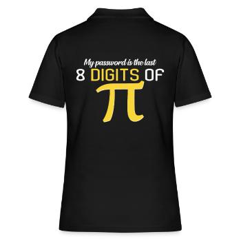 Mathematik - Frauen Polo Shirt - Schwarz - Hinten - Ailine (174cm)
