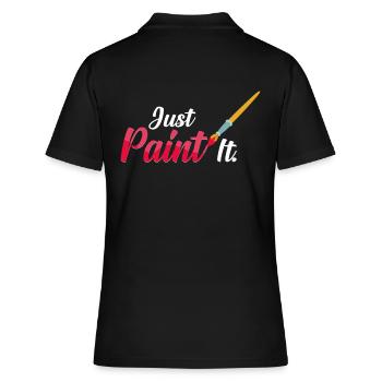 peinture - Polo Femme - noir - Dos - Ailine (174cm)