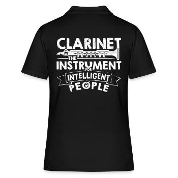 Cool clarinette clarinette joueur disant cadeau - Polo Femme - noir - Dos - Ailine (174cm)