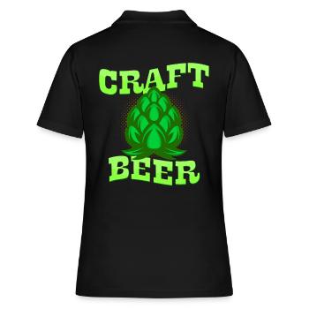 Craft beer - Women's Polo Shirt - black - Back - Ailine (174cm)