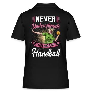Déclaration de handballwoman - Polo Femme - noir - Dos - Ailine (174cm)