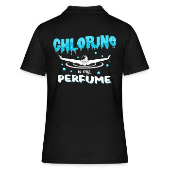Schwimmen - Frauen Polo Shirt - Schwarz - Hinten - Ailine (174cm)