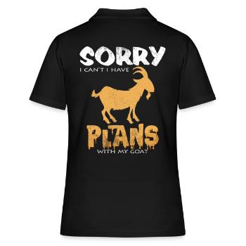 Chèvres Paroles drôles Cadeau cool d'agriculteur de chèvres - Polo Femme - noir - Dos - Ailine (174cm)