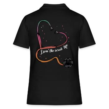 Stéthoscope cool stéthoscope cadeau cadeau - Polo Femme - noir - Dos - Ailine (174cm)