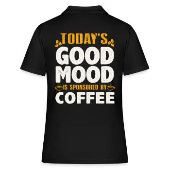 Kaffee - Frauen Polo Shirt - Schwarz - Hinten - Ailine (174cm)
