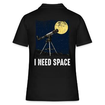 Astronomie - Frauen Polo Shirt - Schwarz - Hinten - Ailine (174cm)