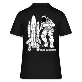 astronaute - Polo Femme - noir - Dos - Ailine (174cm)