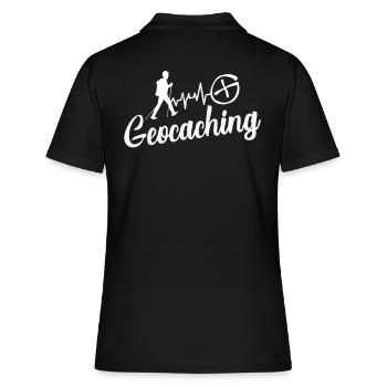 Geocaching - Women's Polo Shirt - black - Back - Ailine (174cm)