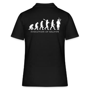 Dudelsack - Frauen Polo Shirt - Schwarz - Hinten - Ailine (174cm)