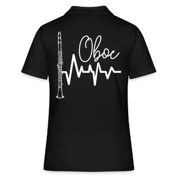 Oboe Heartbeat ECG Cool Oboist Gift - Polo Femme - noir - Dos - Ailine (174cm)