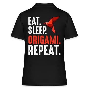origami - Polo Femme - noir - Dos - Ailine (174cm)
