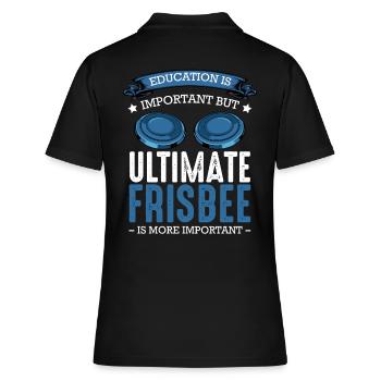 Frisbee - Frauen Polo Shirt - Schwarz - Hinten - Ailine (174cm)