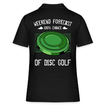 Frisbee - Frauen Polo Shirt - Schwarz - Hinten - Ailine (174cm)