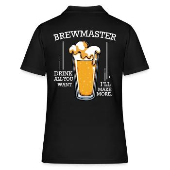 Brasser de la bière - Polo Femme - noir - Dos - Ailine (174cm)