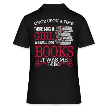 Lire des livres - Polo Femme - noir - Dos - Ailine (174cm)