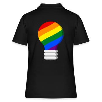 Gay Pride - Frauen Polo Shirt - Schwarz - Hinten - Ailine (174cm)