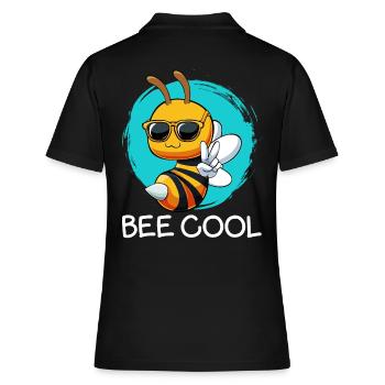 Bee Cool Lustige Bienen-Wortspiele - Frauen Polo Shirt - Schwarz - Hinten - Ailine (174cm)