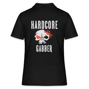 T-shirt gabber à noyau dur, marchandise Hakuh - Polo Femme - noir - Dos - Ailine (174cm)