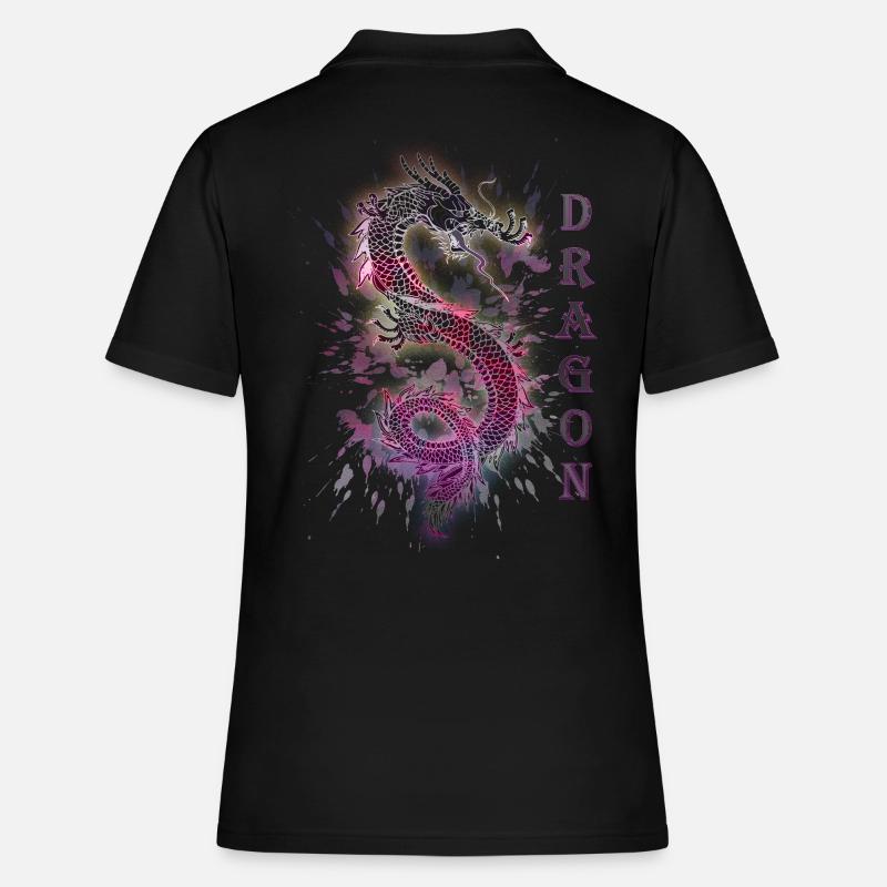 DRAGON DRACHE - Women's Polo Shirt - black
