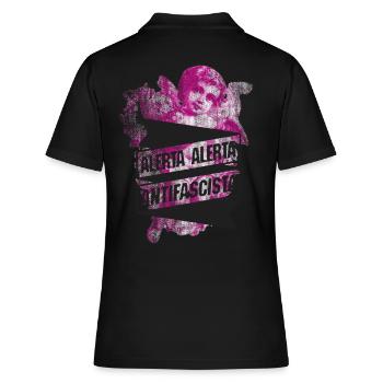 Ange antifasciste - Polo Femme - noir - Dos - Ailine (174cm)