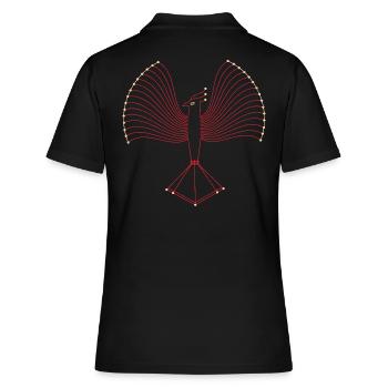 Phoenix - Frauen Polo Shirt - Schwarz - Hinten - Ailine (174cm)