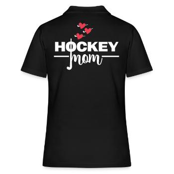 feldhockey hockeymom hockey fieldhockey - Frauen Polo Shirt - Schwarz - Hinten - Ailine (174cm)