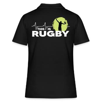rugby joueurs de rugby saison de rugby c’est le rugby - Polo Femme - noir - Dos - Ailine (174cm)