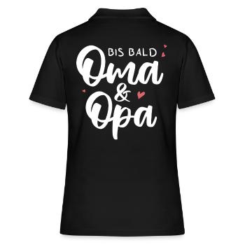 Bis bald Oma & Opa. Enkelkind - Frauen Polo Shirt - Schwarz - Hinten - Ailine (174cm)