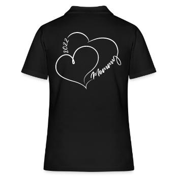 Mama Mama Mama Mama Mama - Frauen Polo Shirt - Schwarz - Hinten - Ailine (174cm)