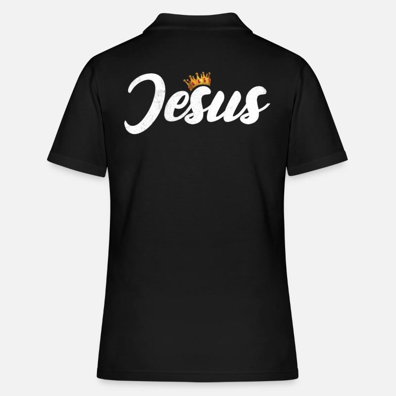 Conception de la foi de Jésus pour les chrétiens - Polo Femme - noir
