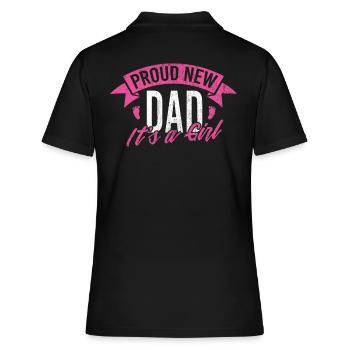 Fier nouveau père est une fille Design Daddy - Polo Femme - noir - Dos - Ailine (174cm)