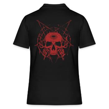 The Devil Gothic Costume For - Women's Polo Shirt - black - Back - Ailine (174cm)
