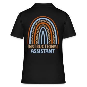 Conception d’assistant d’enseignement pour l’enseignement - Polo Femme - noir - Dos - Ailine (174cm)