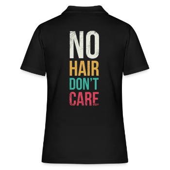 No hair is not interested in - Women's Polo Shirt - black - Back - Ailine (174cm)