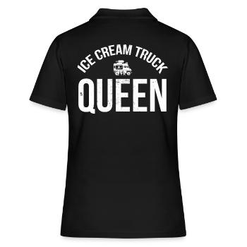 Ice Cream Truck Queen Für Gefrorenen Süßen Fan - Frauen Polo Shirt - Schwarz - Hinten - Ailine (174cm)